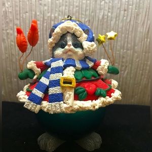 FAT KUN KITTY CHRISTMAS ORNAMENT NIB GREAT GIFT